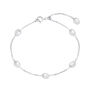 Bratara din argint 925 pentru dama, JW1549, model perle, placata cu rodiu