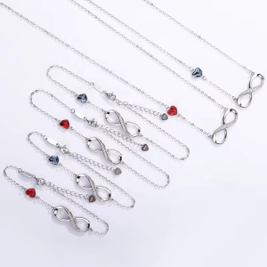 Bratara din argint 925 pentru dama, JW1846, model infinit, placata cu rodiu - Img 4
