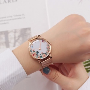 Ceas dama Geneva CS1180, elegant, cadran roz, model rose gold - Img 3