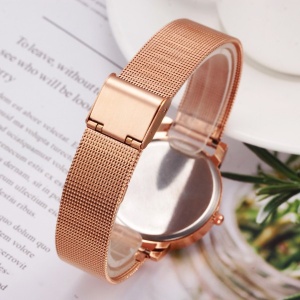 Ceas dama Geneva CS1180, elegant, cadran roz, model rose gold - Img 4