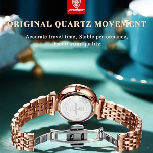 Ceas dama Poedagar CS1494, otel inoxidabil, rose gold, cadran rose gold - Img 2