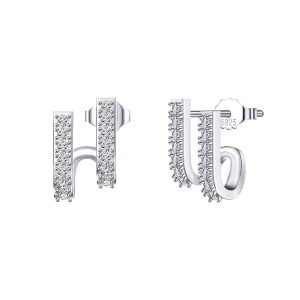Cercei argint 925, JW1771, model elegant, placati cu rodiu