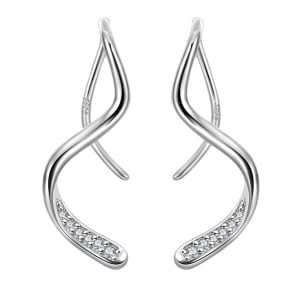 Cercei argint 925, JW1803, model elegant, placati cu rodiu