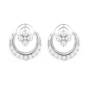 Cercei argint 925, JW772, model elegant, placati cu rodiu