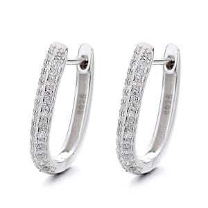 Cercei argint 925, JW850, model elegant, placati cu rodiu - Img 1