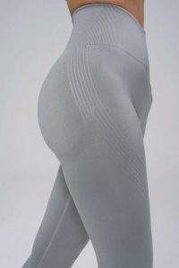 Colanti sport fara cusaturi, cu efect push-up, LGS09, gri - Img 2