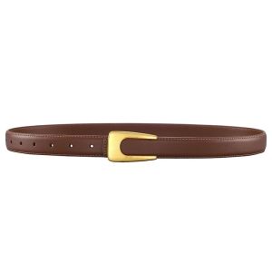Curea dama C-189, piele naturala, Maro