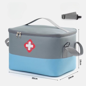 Geanta pentru medicamente si trusa de prim ajutor, Mare, GT4027, Gri / Albastru