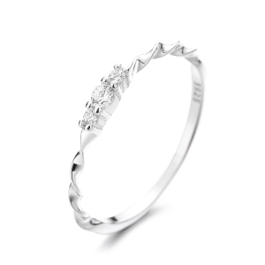 Inel argint 925, JW1319, model elegant, placat cu rodiu - Img 1