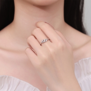 Inel argint 925, JW1381, model elegant cu pietre, placat cu rodiu - Img 2