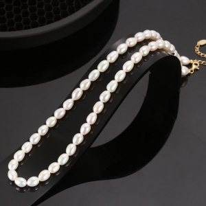Lantisor argint 925, JW1538, model perla, placat cu aur - Img 3