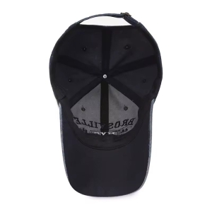 Șapcă baseball pentru bărbați, aspect uzat, broderie frontală, maro - Img 3