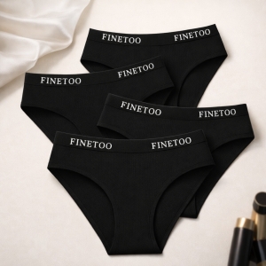 Set 4 perechi de chiloti pentru dama, CH092, Negru - Img 1
