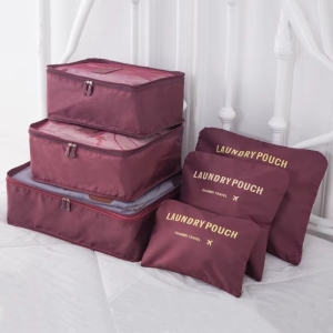 Set 6 Organizatoare pentru Bagaj si Calatorie, AC063, Bordo