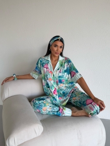 Set pijama dama din doua piese, cu nasturi – 2500379, Mushroom Garden - Img 6