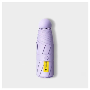 Umbrela pentru ploaie si soare, cu protectie UV din cauciuc negru, UMB003, Mov