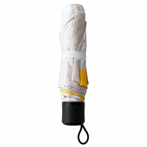 Umbrela pliabila pentru ploaie, 8 spite, diametru 97 cm, UMB077, Crem cu imprimeu flori