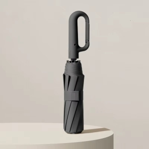Umbrela pliabila pentru ploaie si soare, 10 spite, diametru 105 cm, protectie UV, UMB013, Neagra - Img 4