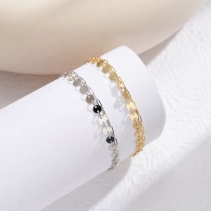 Bratara din argint 925 pentru dama, JW1760, model dublu, placata cu aur - Img 3