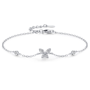Bratara din argint 925 pentru dama, JW1820, model fluturi, placata cu rodiu