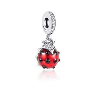 Charm/talisman argint 925, JW1196, model gargarita, placat cu rodiu - Img 1