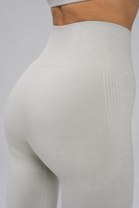 Colanti sport fara cusaturi, cu efect push-up, LGS11, gri deschis - Img 8