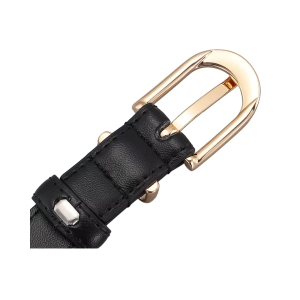 Curea dama C-209, piele naturala, Neagra - Img 3