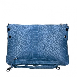 Geanta dama Theresa GT1748, piele naturala, Jeans - Img 3
