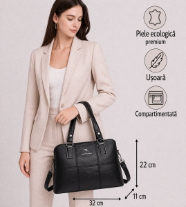 Geanta dama, Wilderose GT2522, Negru - Img 2