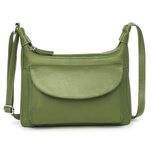 Geanta de dama, Titania GT3893, piele naturala, Verde - Img 1
