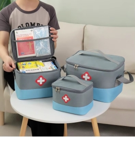 Geanta pentru medicamente si trusa de prim ajutor, Mica, GT4029, Gri / Albastru - Img 2