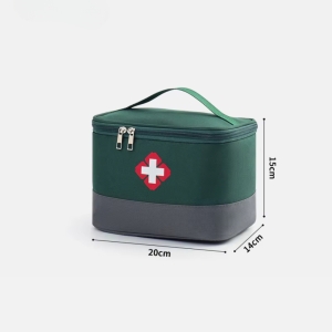 Geanta pentru medicamente / trusa de prim ajutor, Mica, GT4032, Verde / Gri