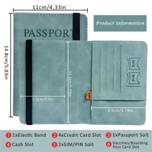 Husa pasaport unisex, Lorelei PT1304, Gri - Img 3