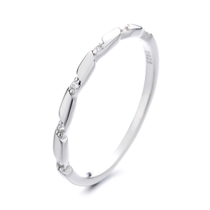 Inel argint 925, JW1342, model elegant, placat cu rodiu - Img 1