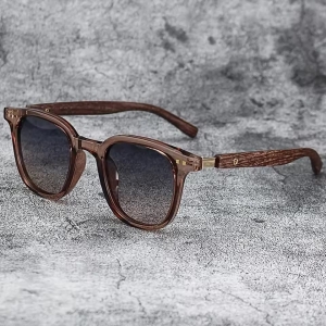 Ochelari de soare unisex, SG123, Maro - Img 1