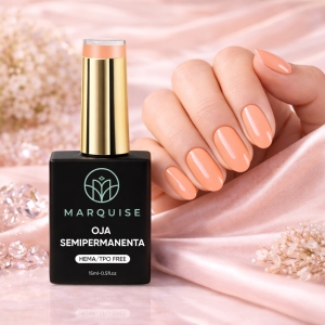Oja semipermanenta HEMA/TPO FREE, Marquise, Pure Color JY105, 15 ml - Img 2