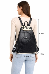 Rucsac dama, Viella GT3592, Negru/Crem - Img 2