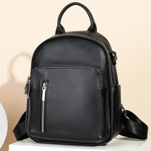 Rucsac de dama, Arianwen GT2737, piele naturala, Negru - Img 4