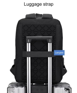 Rucsac unisex, Lorcan GT3748, port USB, Negru - Img 4