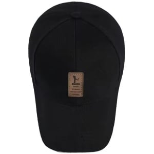 Șapcă bărbați baseball, cozoroc curbat, etichetă piele, gri deschis - Img 4