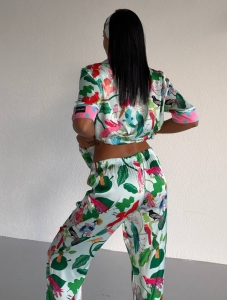 Set pijama dama din doua piese, cu nasturi – 2500376, Paradise Garden - Img 2
