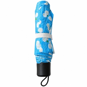 Umbrela pliabila pentru ploaie, 8 spite, diametru 97 cm, UMB063, Albastru floral