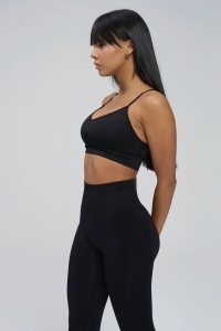 Bustieră Sport Push-Up cu Bretele Versatile,53611, negru - Img 4