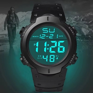 Ceas Barbatesc HONHX CS581, curea silicon, digital watch - Img 3