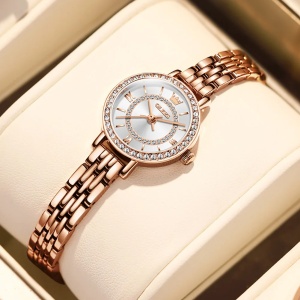 Ceas de dama Olevs CS1656, otel inoxidabil, rose gold, cadran alb - Img 4
