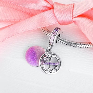 Charm/talisman argint 925, JW1169, model infinit, placat cu rodiu - Img 4