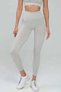 Colanti sport fara cusaturi, cu efect push-up, LGS11, gri deschis - Img 7