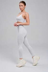 Colanti sport fara cusaturi, cu efect push-up, LGS11, gri deschis