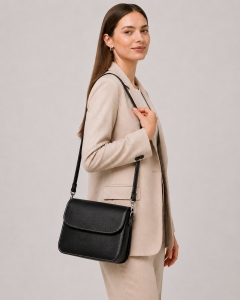 Geanta de dama, Amely GT3878, piele naturala, Negru - Img 2