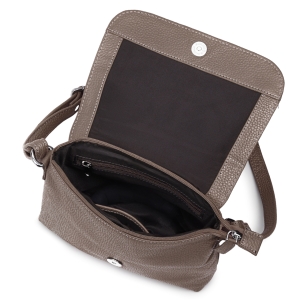 Geanta de dama, Mirabela GT3898, piele naturala, Dark Taupe - Img 5